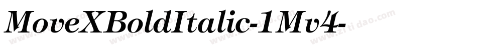 MoveXBoldItalic-1Mv4字体转换