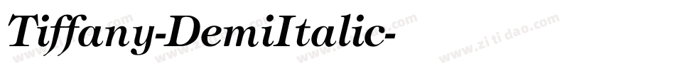 Tiffany-DemiItalic字体转换