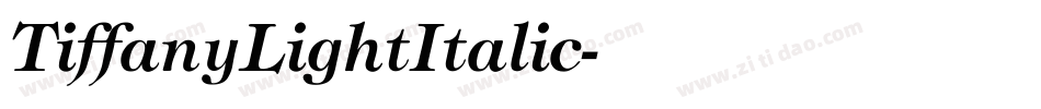 TiffanyLightItalic字体转换
