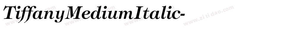 TiffanyMediumItalic字体转换