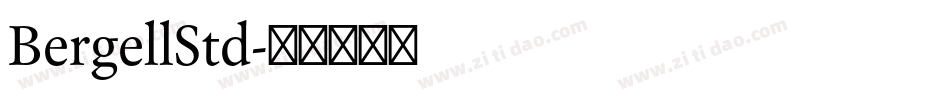 BergellStd字体转换
