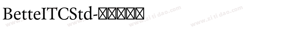 BetteITCStd字体转换