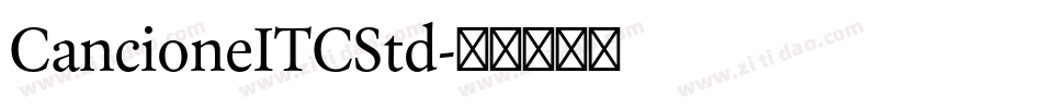 CancioneITCStd字体转换