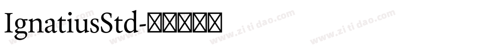 IgnatiusStd字体转换