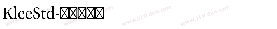 KleeStd字体转换