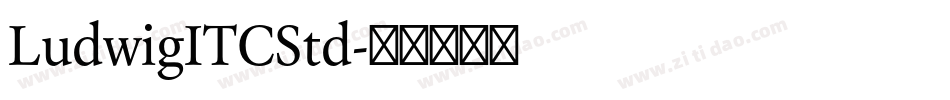 LudwigITCStd字体转换