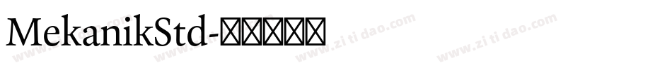 MekanikStd字体转换