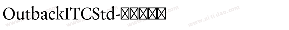 OutbackITCStd字体转换