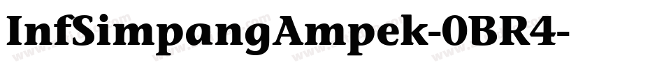 InfSimpangAmpek-0BR4字体转换