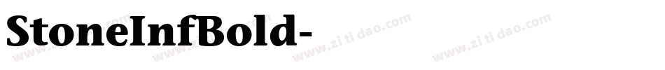 StoneInfBold字体转换