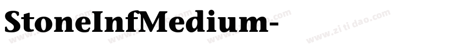 StoneInfMedium字体转换