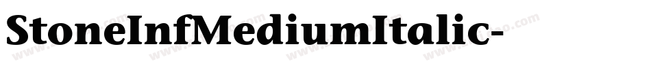 StoneInfMediumItalic字体转换
