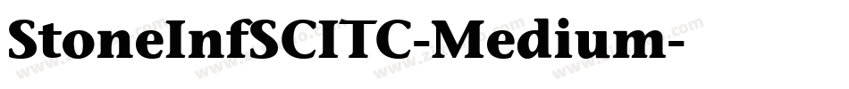 StoneInfSCITC-Medium字体转换