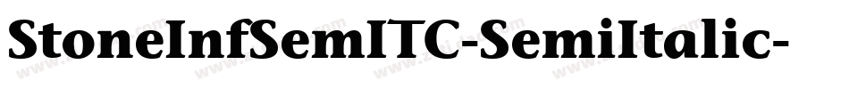 StoneInfSemITC-SemiItalic字体转换