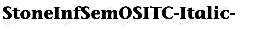 StoneInfSemOSITC-Italic字体转换