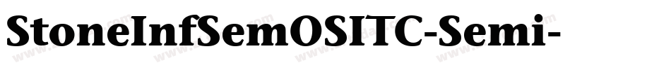 StoneInfSemOSITC-Semi字体转换