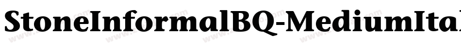 StoneInformalBQ-MediumItalic字体转换