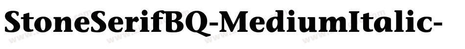 StoneSerifBQ-MediumItalic字体转换