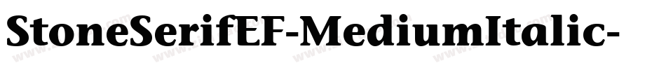 StoneSerifEF-MediumItalic字体转换