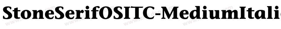 StoneSerifOSITC-MediumItalic字体转换