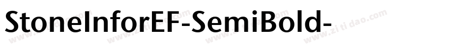 StoneInforEF-SemiBold字体转换