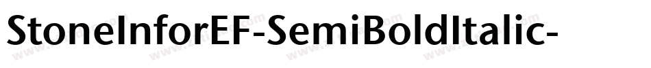 StoneInforEF-SemiBoldItalic字体转换