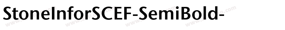 StoneInforSCEF-SemiBold字体转换