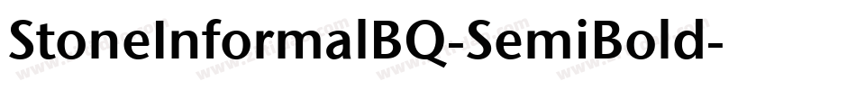 StoneInformalBQ-SemiBold字体转换