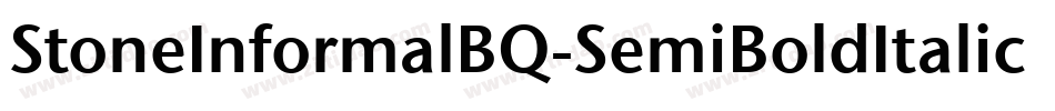 StoneInformalBQ-SemiBoldItalic字体转换