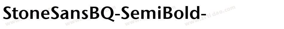 StoneSansBQ-SemiBold字体转换