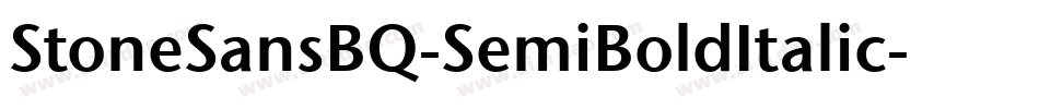 StoneSansBQ-SemiBoldItalic字体转换