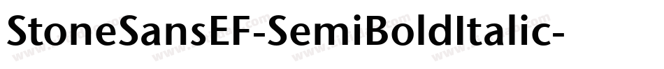 StoneSansEF-SemiBoldItalic字体转换