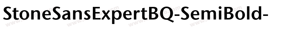 StoneSansExpertBQ-SemiBold字体转换