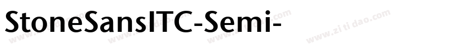 StoneSansITC-Semi字体转换