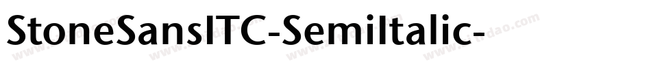 StoneSansITC-SemiItalic字体转换