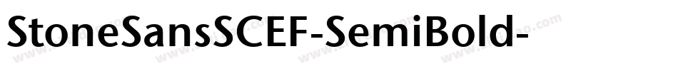 StoneSansSCEF-SemiBold字体转换