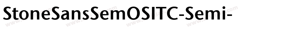 StoneSansSemOSITC-Semi字体转换
