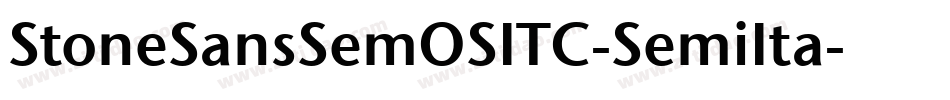 StoneSansSemOSITC-SemiIta字体转换