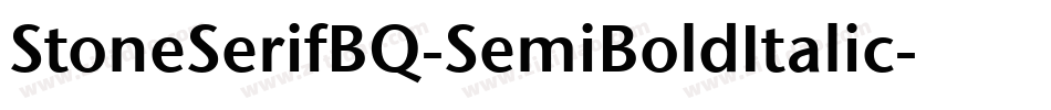 StoneSerifBQ-SemiBoldItalic字体转换