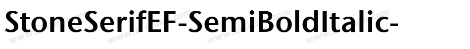 StoneSerifEF-SemiBoldItalic字体转换