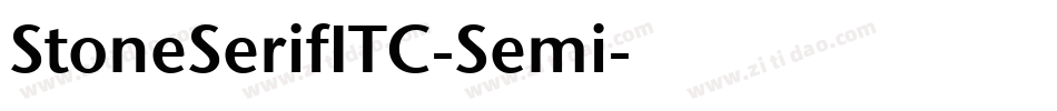 StoneSerifITC-Semi字体转换