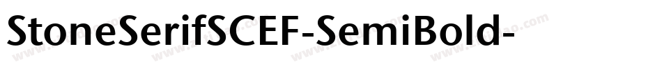StoneSerifSCEF-SemiBold字体转换