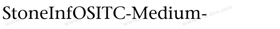 StoneInfOSITC-Medium字体转换