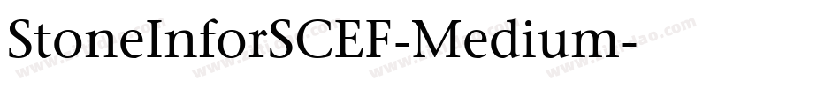 StoneInforSCEF-Medium字体转换