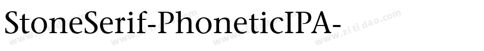 StoneSerif-PhoneticIPA字体转换