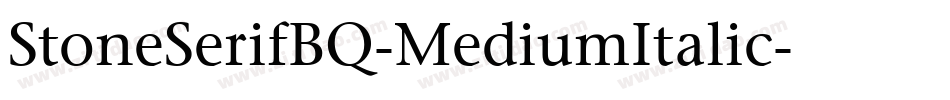 StoneSerifBQ-MediumItalic字体转换
