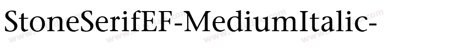StoneSerifEF-MediumItalic字体转换