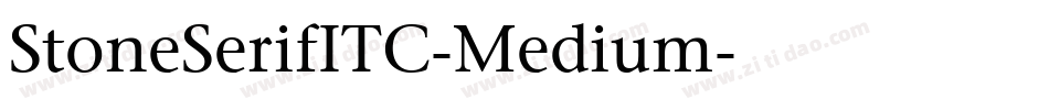 StoneSerifITC-Medium字体转换