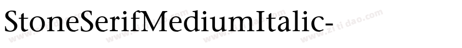 StoneSerifMediumItalic字体转换