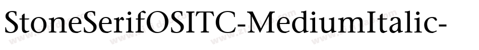 StoneSerifOSITC-MediumItalic字体转换